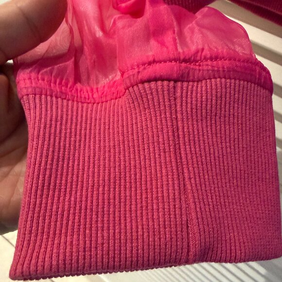 Madelyn Hot Pink Sheer Mesh Zip-Up Bomber Jacket – Size Large | NWOT Lightweight - Picture 9 of 9